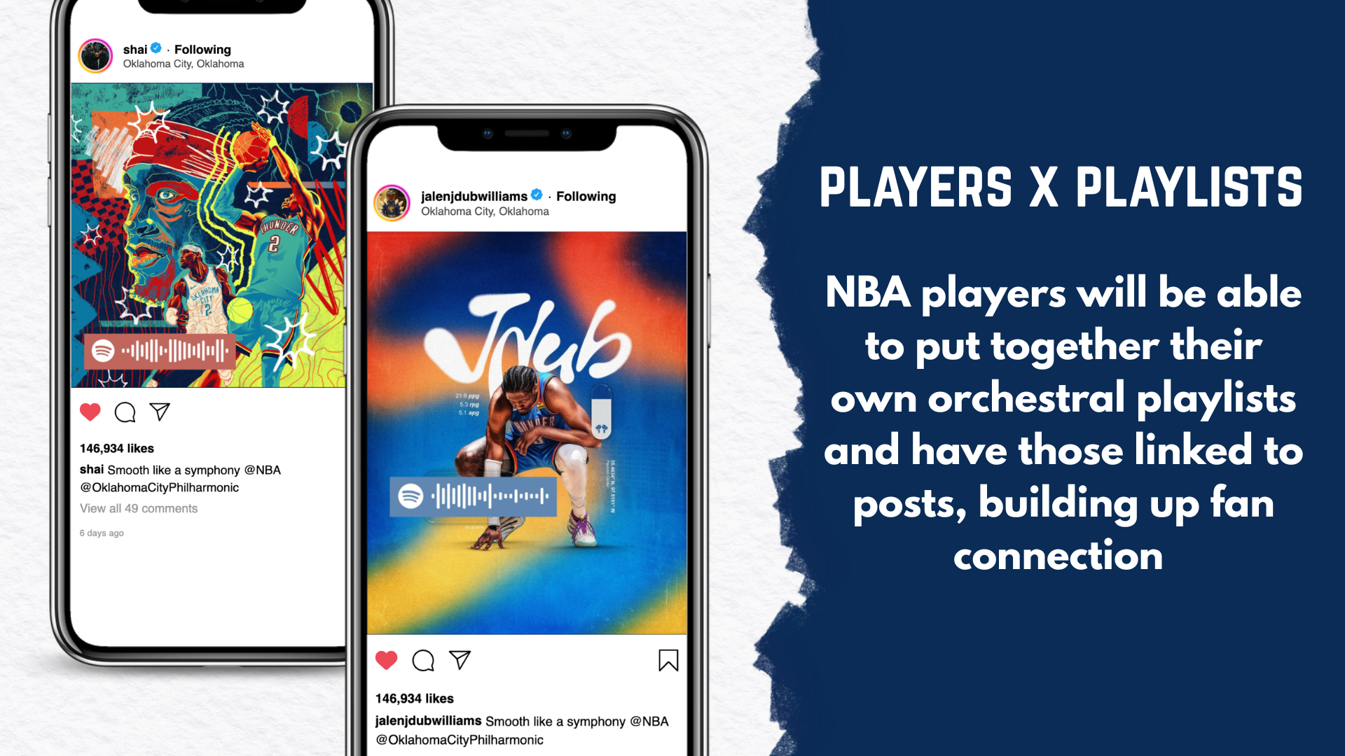 NBA x Philharmonic execution: Players x Playlists