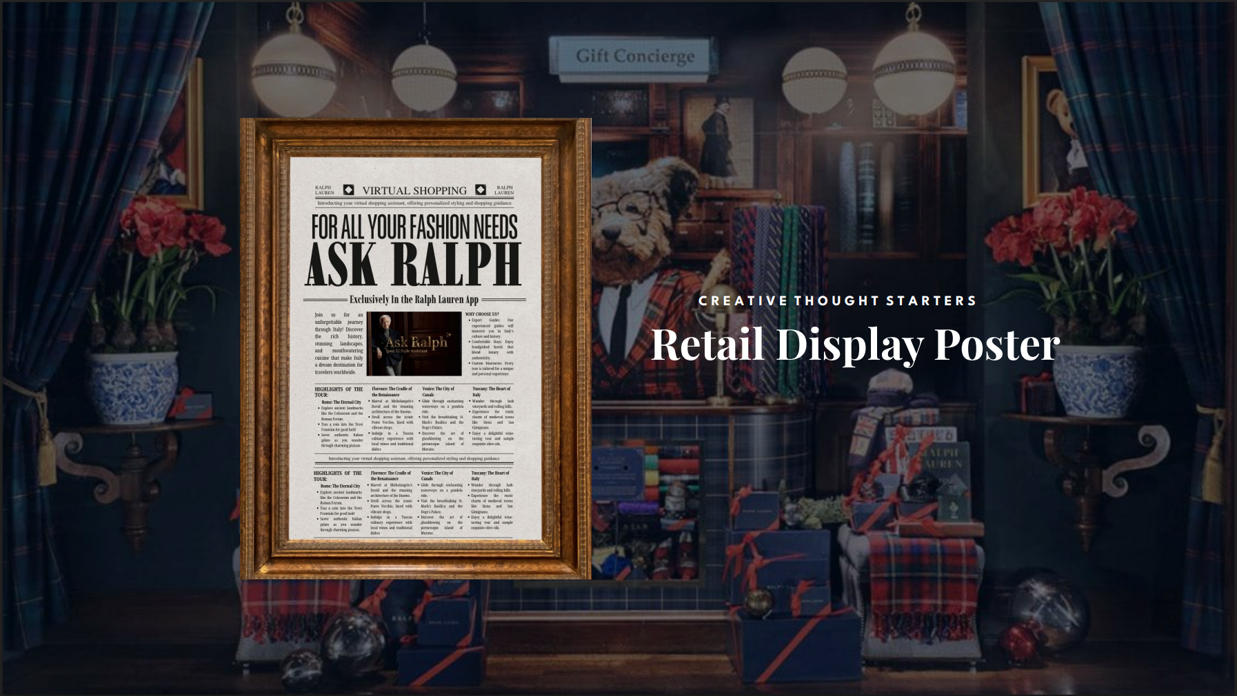 Ralph Lauren Ask Ralph retail display poster execution